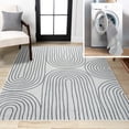 thumbnail image 1 of JONATHAN Y WASHABLE 3 x 5 Area Rug, Doodle Glam Geometric - Cream/Dark Gray, WSH310A-3, 1 of 10
