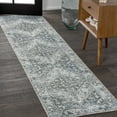 thumbnail image 1 of JONATHAN Y WASHABLE 2 x 8 Runner Rug, Pavel Distressed Medallion - Light Gray/Blue, WSH317B-28, 1 of 9