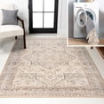 thumbnail image 1 of JONATHAN Y WASHABLE 5 x 8 Area Rug, Koda Vintage Medallion - Cream/Brown, WSH318A-5, 1 of 9