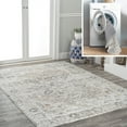 thumbnail image 1 of JONATHAN Y WASHABLE 8 x 10 Area Rug, Shaii Global Medallion - Light Gray/Brown, WSH319B-8, 1 of 9