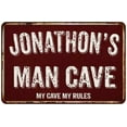 thumbnail image 1 of JONATHON'S Man Cave Red Grunge Sign 8 x 12 High Gloss Metal Sign 208120003471, 1 of 1