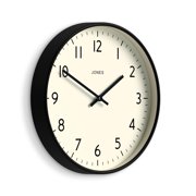 Jones Clocks  Studio clock | Modern round wall clock | 30cm | Black