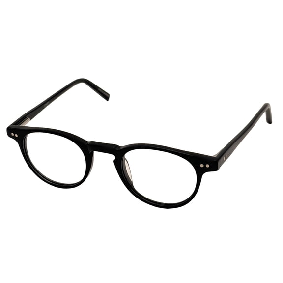 Jones New York Mens Black Round Plastic Eyewear Frame, J516 45mm