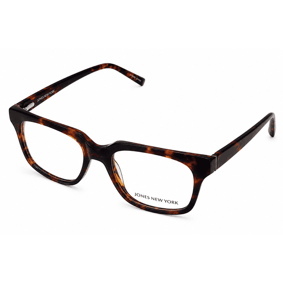 Jones New York Mens Plastic Rectangle Eyewear Frame, Tortoise J753. 52mm