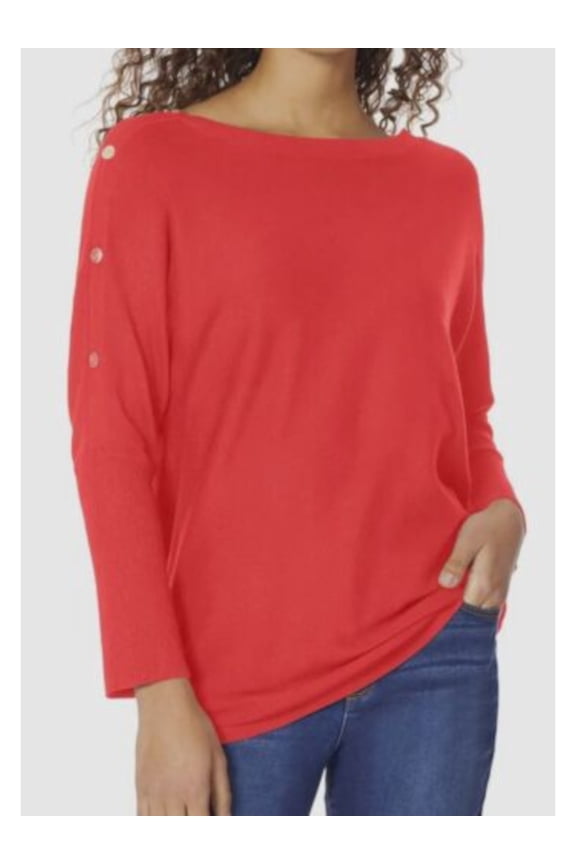 Womens Red Dolman Sleeve Boat Neck Wear To Work Top Plus 3X