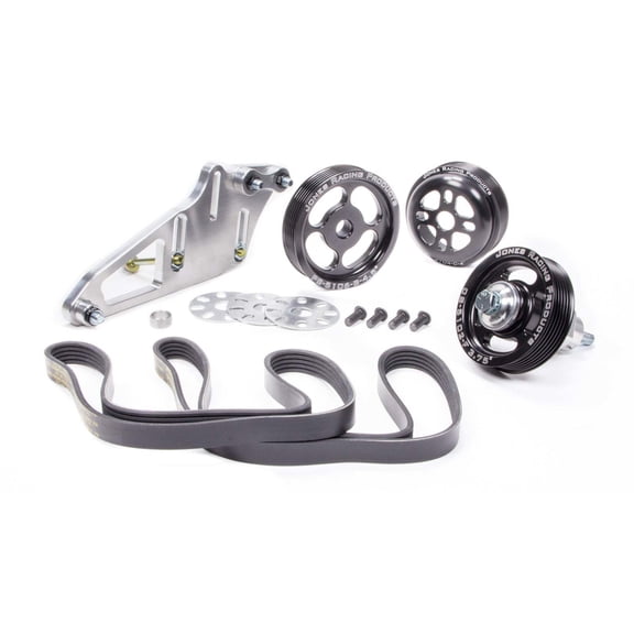 JONES RACING PRODUCTS 1004-S-CE Pulley Kits Serpentine Drive Kit - SBC Crate Engine w/P/S