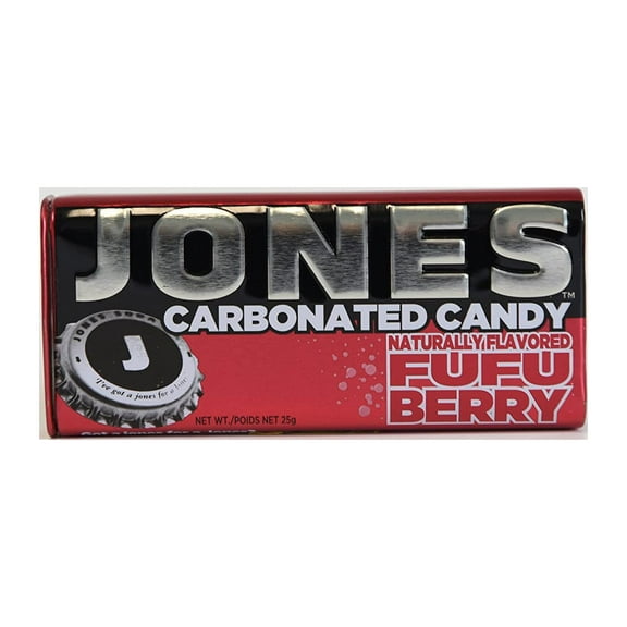 JONES Soda Carbonated Candy, Fufu Berry, Pack of 8