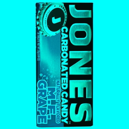 JONES Soda Carbonated Candy, Grape, Pack of 8