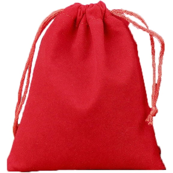 JONJUMP 10 Pcs/Lot 15x20cm Red Christmas Party Gift Package Velvet Jewelry Bag Wedding Candy Small Drawstring Pouch