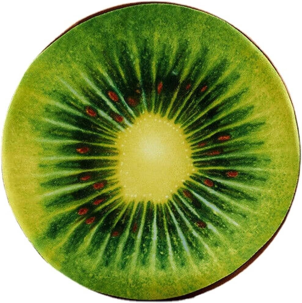 JONJUMP Kiwi 33x33x4.5cm Fruit Floor Cushion Throw Pillow Round Soft Plush Cushion Seat Pad Couch Chair Sofa