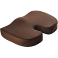 thumbnail image 1 of JONJUMP Mesh Brown Seat Cushion Memory Foam Car Seat Cushion Set Slow Rebound Office Chair Waist Support Coccyx, 1 of 4