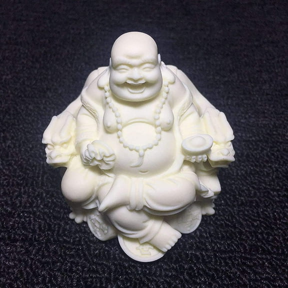 JONJUMP Sitting position Laughing Buddha statue,Fortune Dragon Chair Buddha Modern art God of Wealth Furnishing Statuette