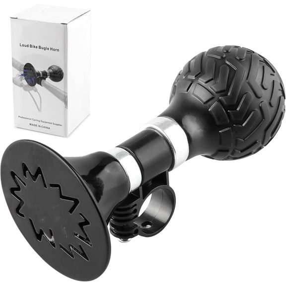JONMON Bike Horn, Loud Bicycle Bugle Clown Rubber Squeeze Ball Loudspeaker Cycling Ring for Bikes Handlebars Mount
