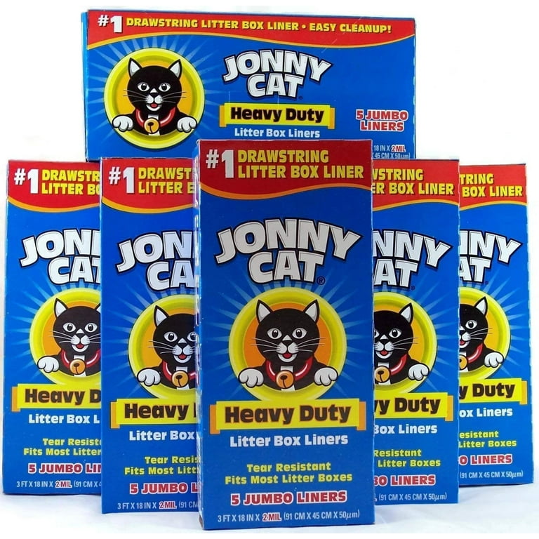JONNY CAT Heavy Duty Litter Box Liners, Jumbo 15 Count