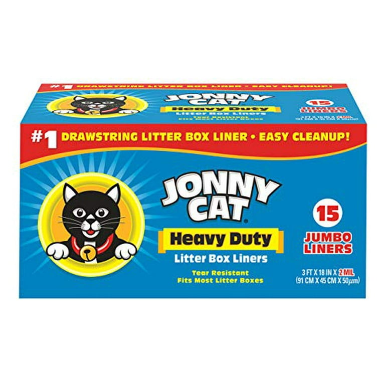 JONNY CAT Heavy Duty Litter Box Liners Jumbo 15 Count