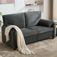 thumbnail image 1 of JONPONY 70" Loveseat, Cloud Couch with Wide Arms for Small Spaces , Down Backrest Sofas for Apartment,Grey, 1 of 9