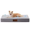 thumbnail image 1 of JONPONY 35 Inch Orthopedic Dog Bed for Large Dogs, Removable Washable Cover, Non Slip Bottom Waterproof Liner, Egg Crate Foam Pet Bed Mat for Crates, Gray, 1 of 10