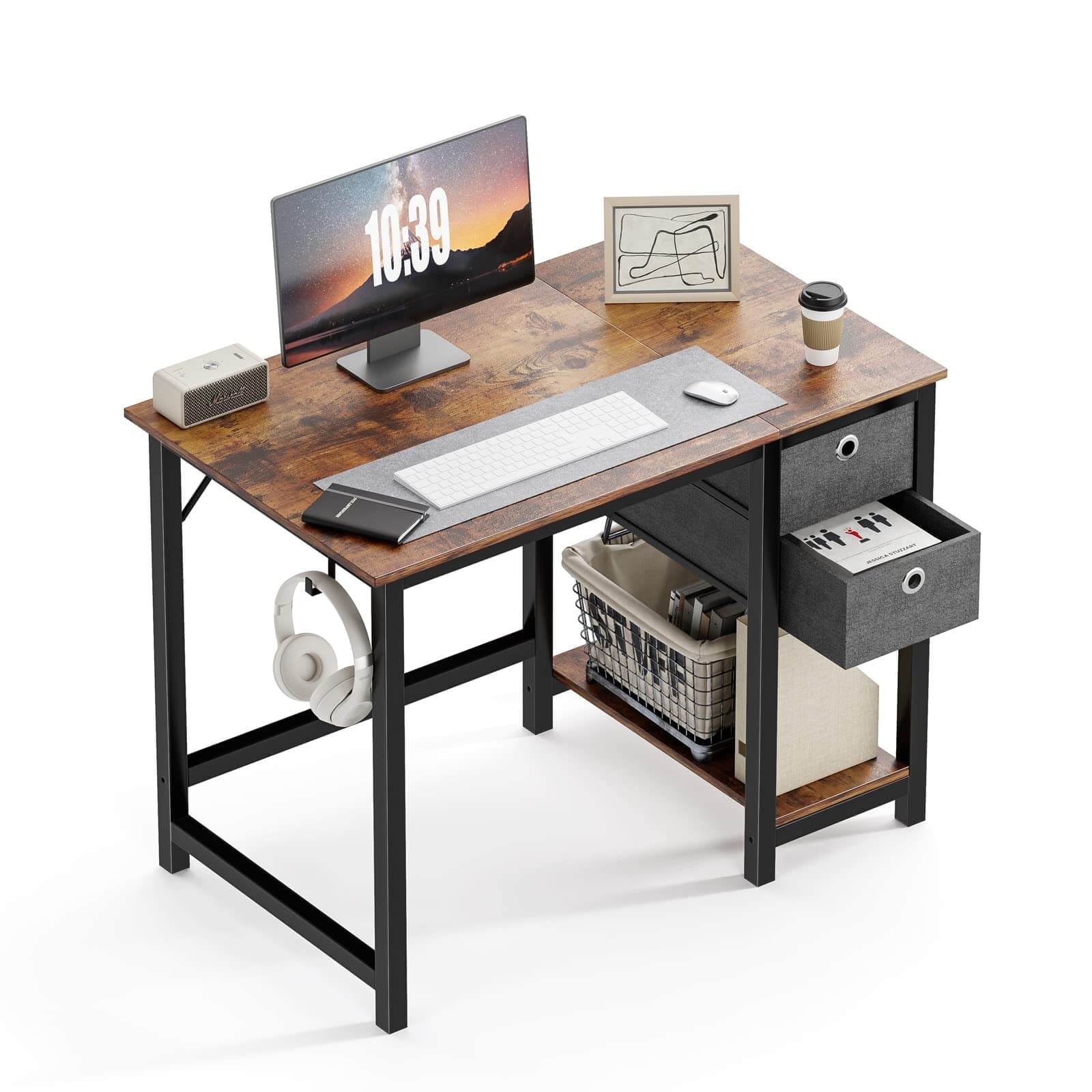 JONPONY 47"Gaming Desk,Modern Simple Style Home Office Writing Desk