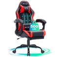 thumbnail image 1 of JONPONY Big and Tall 500LBS Gaming Chair, Ergonomic High Back Gamer Chair with Footrest Lumbar Support, PU Leather Office Computer Chair for Long Sitting, Red, 1 of 9