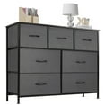 thumbnail image 1 of JONPONY 7 Drawer Bedroom Storage Tower, Assembled Wardrobe Lockers, Fabric Drawers, Metal Frame with Wooden Top, Closet Organizer for Clothing, Gray, 1 of 9