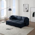 thumbnail image 1 of JONPONY 87.9" Modular Sectional Sofa Couch Bed with Storage 6 Seater, Sleeper Sofa Bed Couch with Reversible Chaise Ottomans, Adjustable Arms and Backs,Blue, 1 of 1