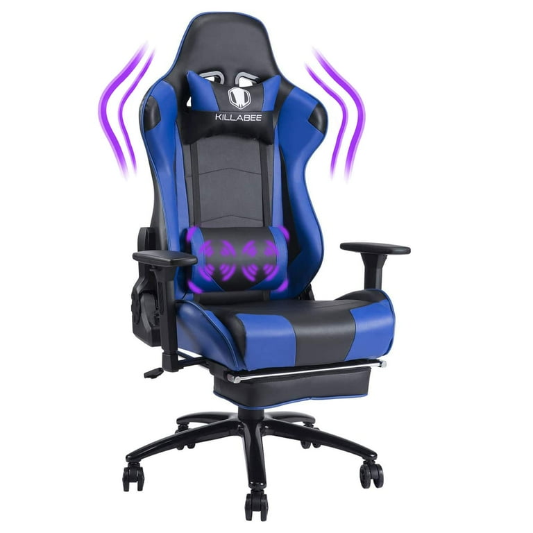 BOSSIN Gaming Chair with Massage, Ergonomic Heavy Duty Design, Gamer Chair with Footrest and Lumbar Support, High Back Office Chair, Big and Tall