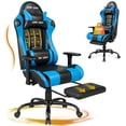 thumbnail image 1 of JONPONY Big and Tall 500LBS Gaming Chair, 3D Armrests Gamer Chair PU Leather with Footrest and Lumbar Support, Ergonomic Design, High Back Game Chair Support Long Sitting, Blue Computer Chair, 1 of 9