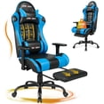 thumbnail image 1 of JONPONY Big and Tall 500LBS Gaming Chair, 3D Armrests Gamer Chair PU Leather with Footrest and Lumbar Support, Ergonomic Design, High Back Game Chair Support Long Sitting, Blue Computer Chair, 1 of 10