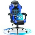 thumbnail image 1 of JONPONY Big and Tall 400LBS Gaming Chair, Ergonomic Design, Gamer Chair PU Leather with Footrest and Lumbar Support, High Back Office Chair Support 8 Hours Long Sitting, Computer Chair,Blue, 1 of 12