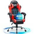 thumbnail image 1 of JONPONY Big and Tall 400LBS Gaming Chair, Ergonomic Design, Gamer Chair PU Leather with Footrest and Lumbar Support, High Back Office Chair Support 8 Hours Long Sitting, Computer Chair,Red, 1 of 12