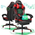 thumbnail image 1 of JONPONY Big and Tall Gaming Chair with Bluetooth Speakers Gamer Chair with Footrest Game Chair with Lumbar Support and 360-Swivel Seat and Headrest for Adults, Red, 1 of 10