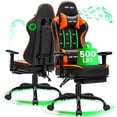 thumbnail image 1 of JONPONY Big and Tall 500lbs Gaming Chair with Bluetooth Speakers, Gamer Chair with Footrest and Lumbar Support & 360-Swivel Seat, Ergonomic Gamer Chair with Headrest, Orange, 1 of 9