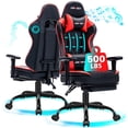 thumbnail image 1 of JONPONY Big and Tall 500lbs Gaming Chair with Bluetooth Speakers, Gamer Chair with Footrest and Lumbar Support & 360-Swivel Seat, Ergonomic Gamer Chair with Headrest, Red, 1 of 9