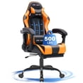 thumbnail image 1 of JONPONY Big and Tall 500LBS Gaming Chair, Ergonomic Design, Gamer Chair PU Leather with Footrest and Lumbar Support, High Back Office Chair Support, Long Sitting Computer Chair, Orange, 1 of 9
