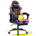 thumbnail image 1 of JONPONY Big and Tall 500LBS Gaming Chair, Ergonomic Design, Gamer Chair PU Leather with Footrest and Lumbar Support, High Back Office Chair Support, Long Sitting Computer Chair, Purple, 1 of 9