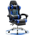 thumbnail image 1 of JONPONY Big and Tall Gaming Chair, Ergonomic Design, Gamer Chair PU Leather with Footrest and Lumbar Support, High Back Office Chair Support 8 Hours Long Sitting, Computer Chair,Black Blue, 1 of 8