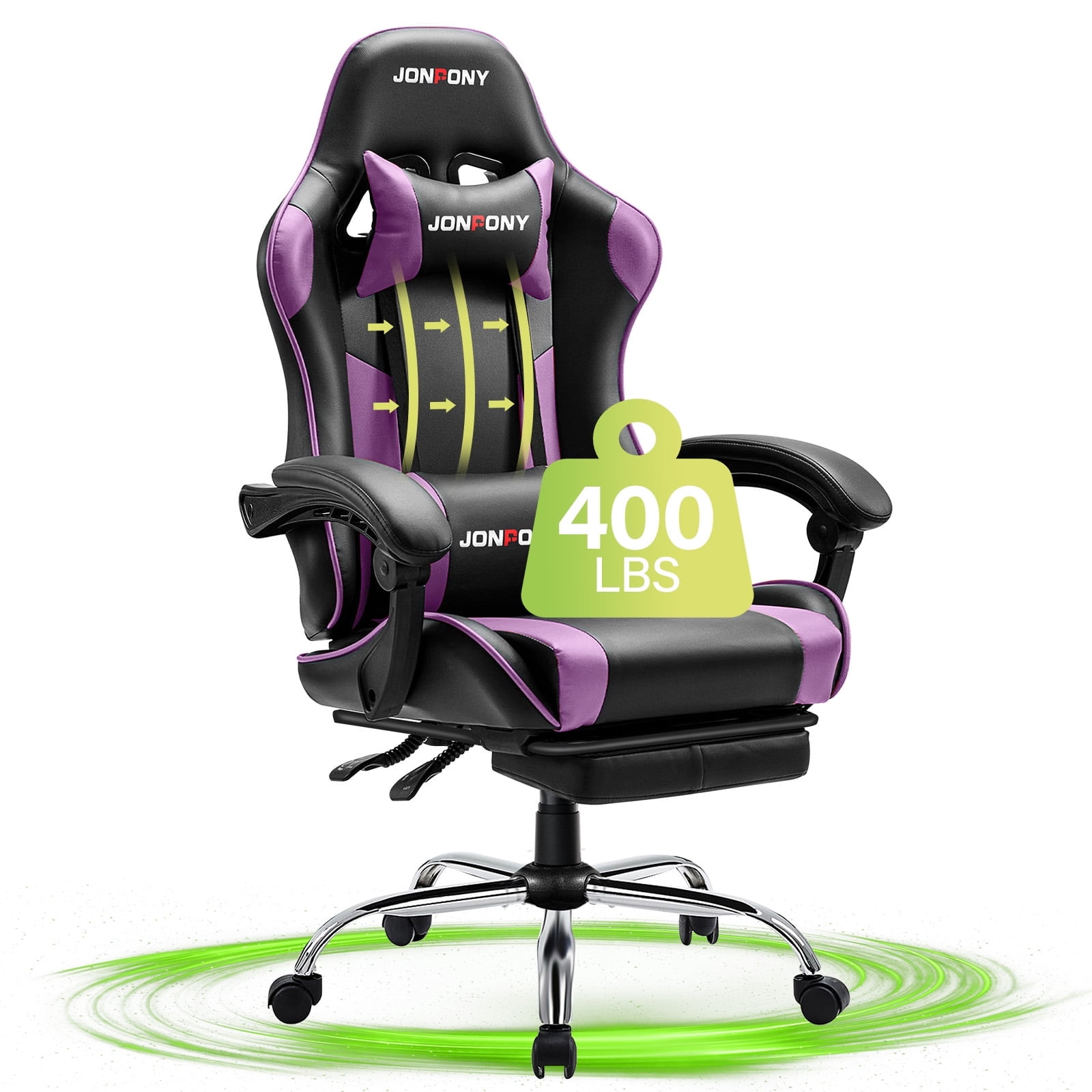 JONPONY Big and Tall Gaming Chair, Ergonomic Design, Gamer Chair PU ...