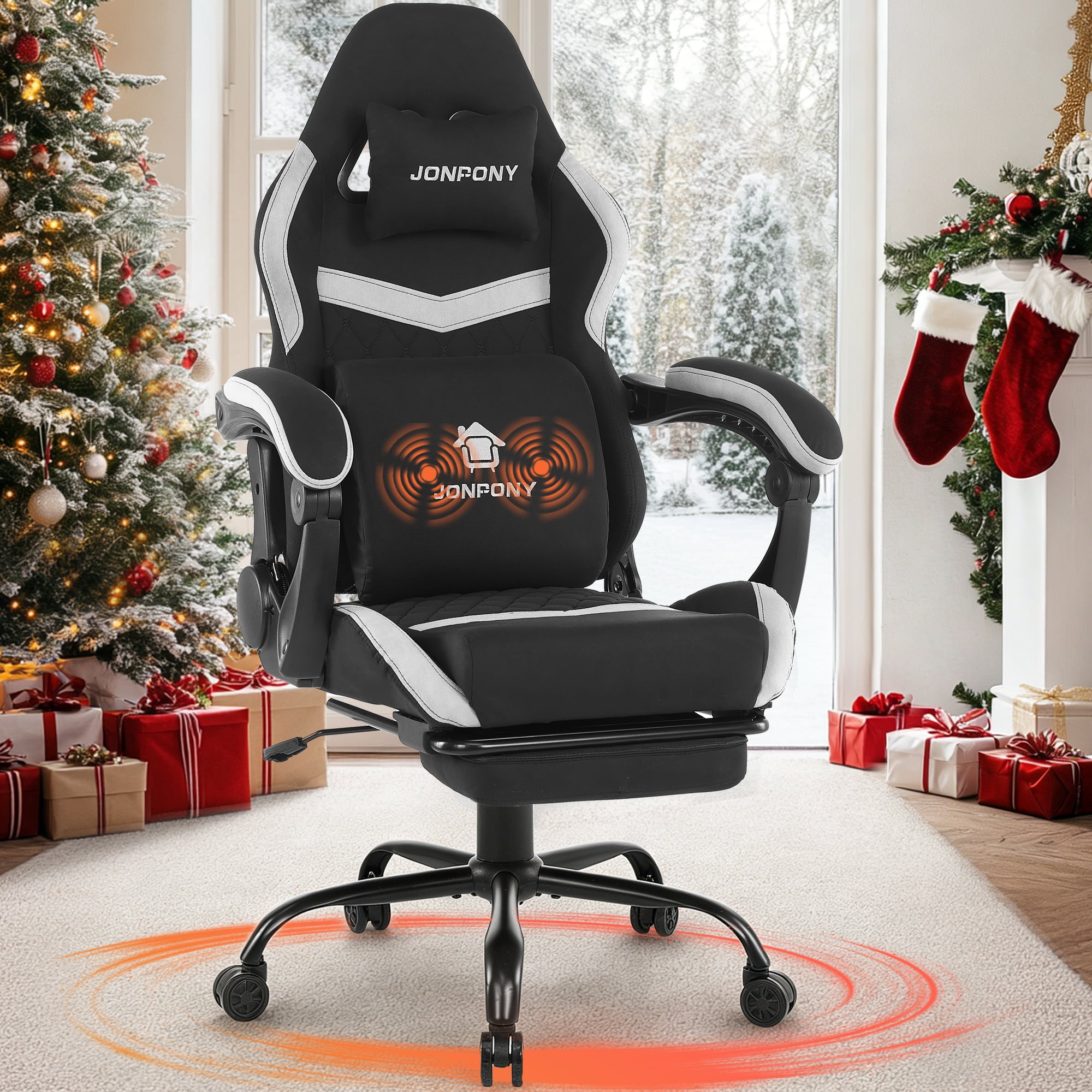 JONPONY Big and Tall Gaming Chair, Computer Chair with Footrest and ...