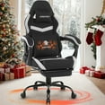 thumbnail image 1 of JONPONY Big and Tall Gaming Chair, Computer Chair with Footrest and Massage Lumbar Support, Height Adjustable Game Chair with Headrest and Swivel Seat，BLACK, 1 of 10