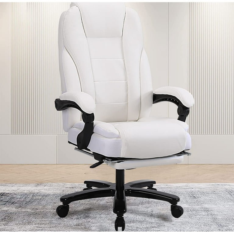 Big and Tall High Back 400LBS Reclining Office Chair with Footrest -  Executive Computer Chairs Home Office Desk Chair with Double Cushion, Heavy  Duty