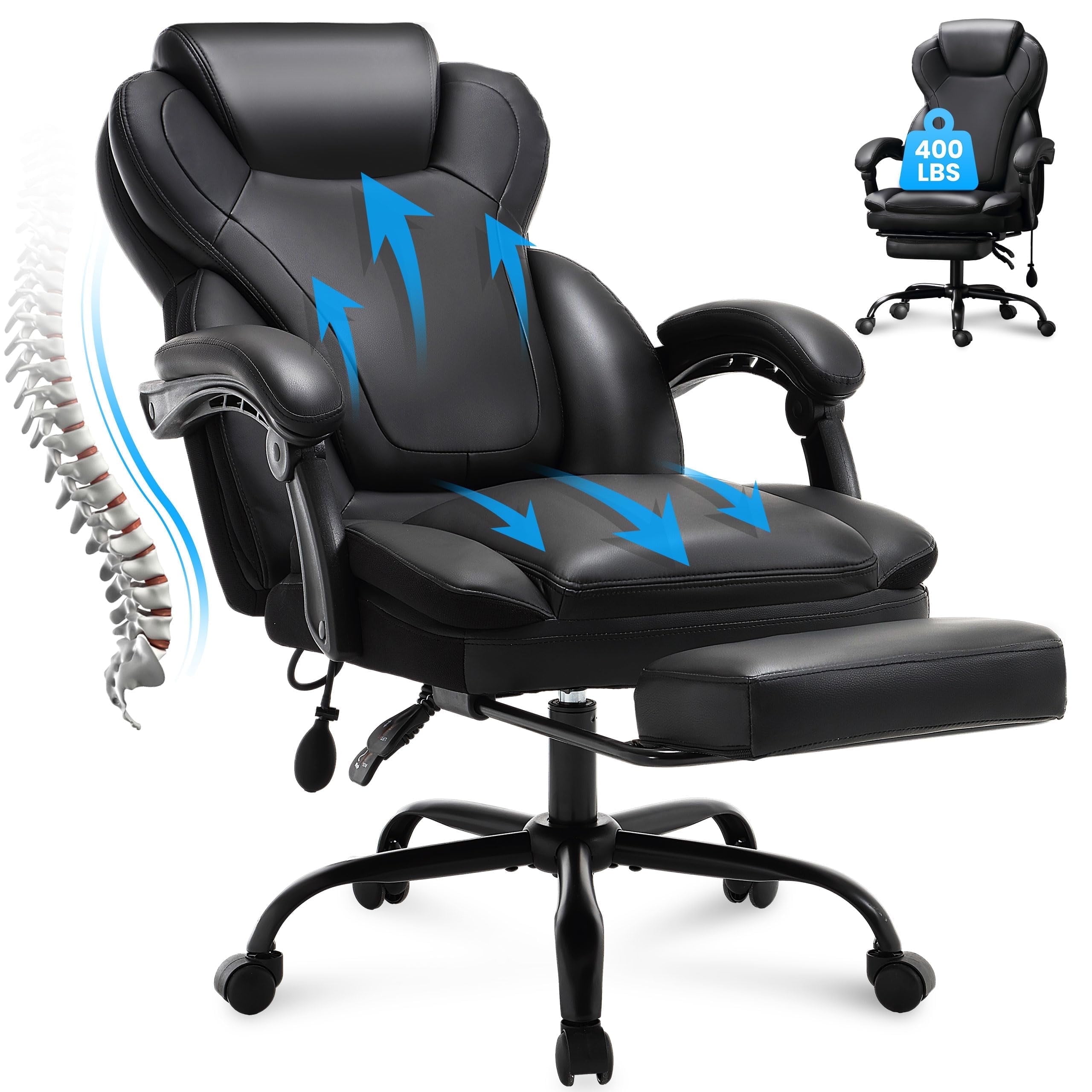 Customer reviews for JONPONY Big and Tall Office Chair 400lbs Capacity
