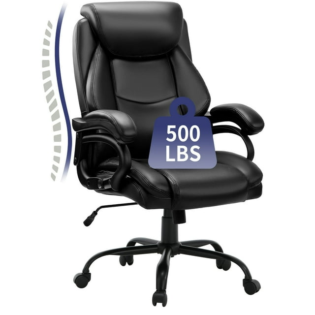 JONPONY Big and Tall Office Chair 500LBS Wide Seat Ergonomic Computer