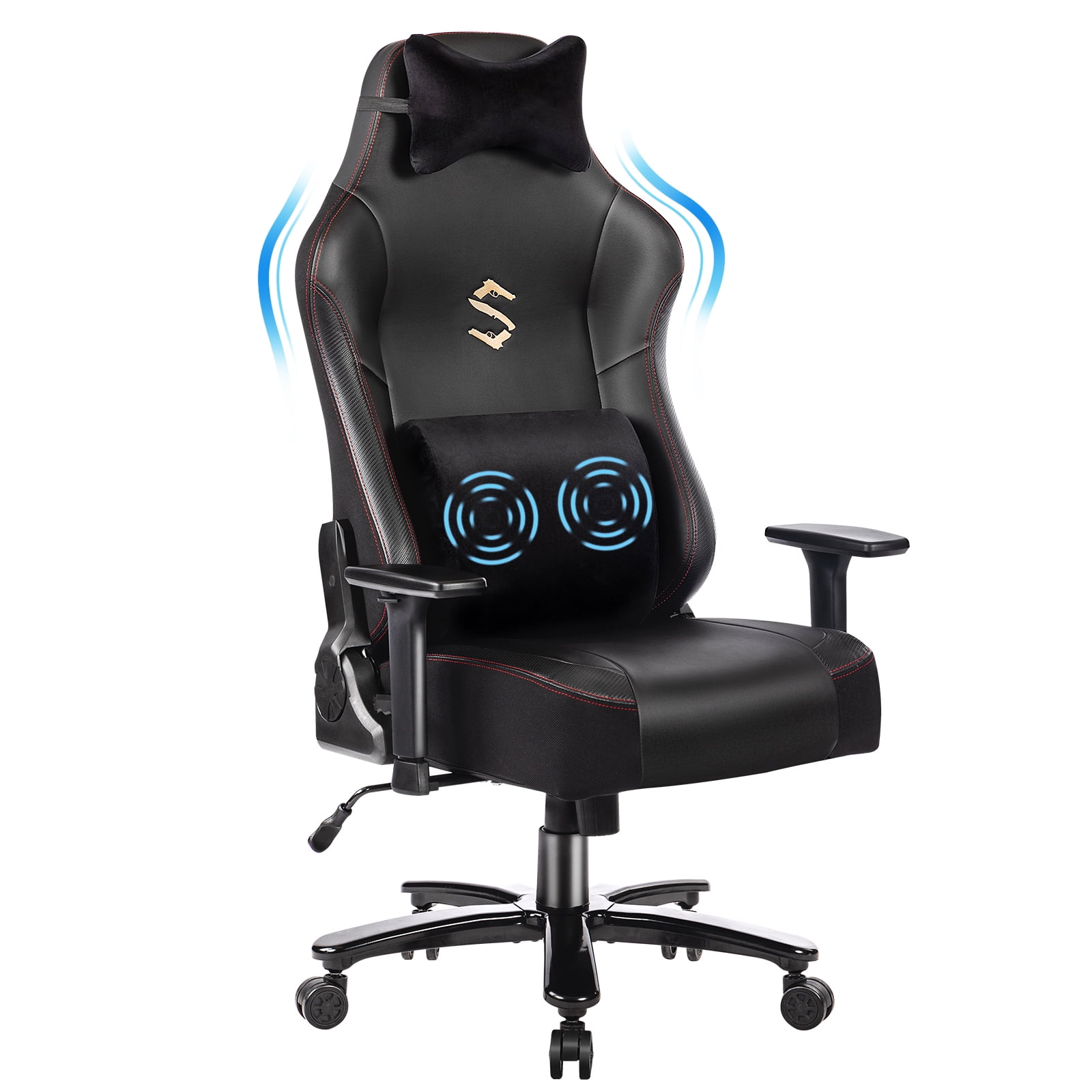 JONPONY Big and Tall Gaming Chair 400lbs Gaming Chair with Massage