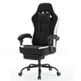 thumbnail image 1 of JONPONY Computer Gaming Chair - High Back Ergonomic Desk Chair with Footrest and Lumbar Support, Height Adjustable Task Chair with Linkage Armrests and Headrest, 360° Swivel Wheels, Black, 1 of 6