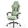 thumbnail image 1 of JONPONY Computer Gaming Chair - High Back Ergonomic Desk Chair with Footrest and Lumbar Support, Height Adjustable Task Chair with Linkage Armrests and Headrest, 360° Swivel Wheels, Green, 1 of 8