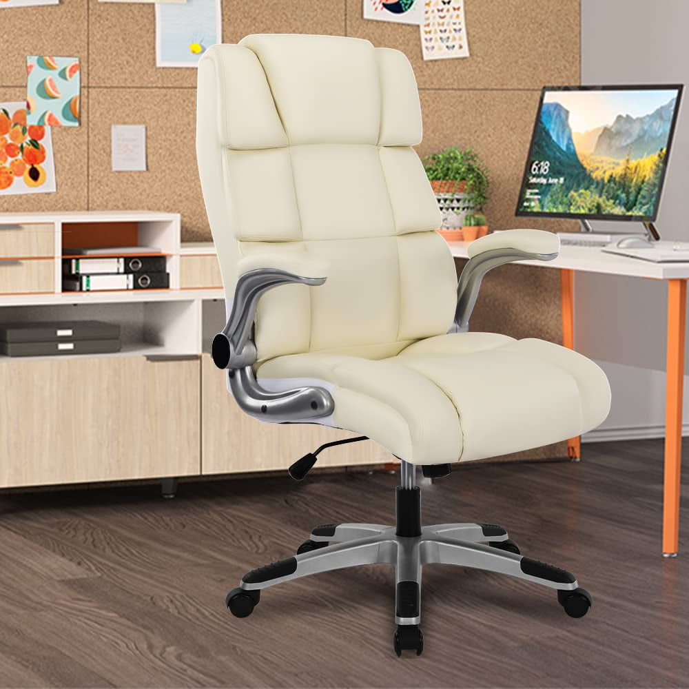  Serta Ashland Ergonomic Home Office Chair with Memory Foam  Cushioning Chrome-Finished Stainless Steel Base, 360-Degree Mobility, White  : Home & Kitchen