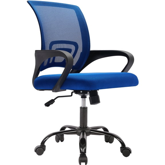 JONPONY Ergonomic Office Chair, Lumbar Support, Adjustable Height with Armrests for Adults,Blue