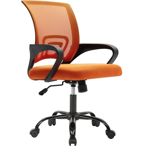 JONPONY Ergonomic Office Chair, Lumbar Support, Adjustable Height with Armrests for Adults,Orange