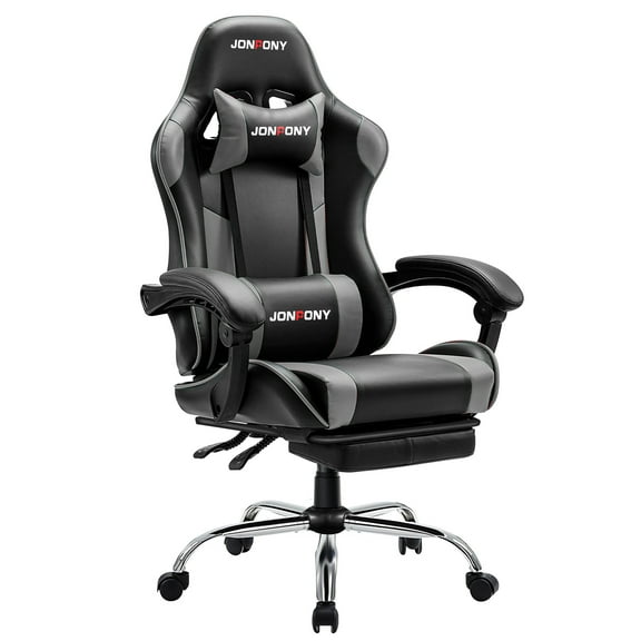 JONPONY Ergonomic Gaming Chairs,Office Chair,High Back Computer Chair,Adjustable 360° Swivel Chair with Headrest and Lumbar Support ,BLACK