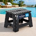thumbnail image 1 of JONPONY Folding Step Stool with Convenient Handle,9 Inch Height and Anti-Slip Design,Supports Up to 300 lbs, Robust Plastic Foldable Step Stool Ideal for Kitchen, Bathroom, and Living Room Use, 1 of 8